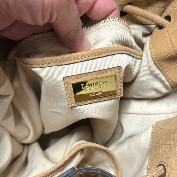 Ralph Lauren Tan Leather Shoulder Bag with Slouchy Design - Picture 2 of 5